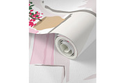 Mediterranean pink houses island, a Pattern Graphic by Cotton Melon pattern Shop (Thumbnail 4 of 6)