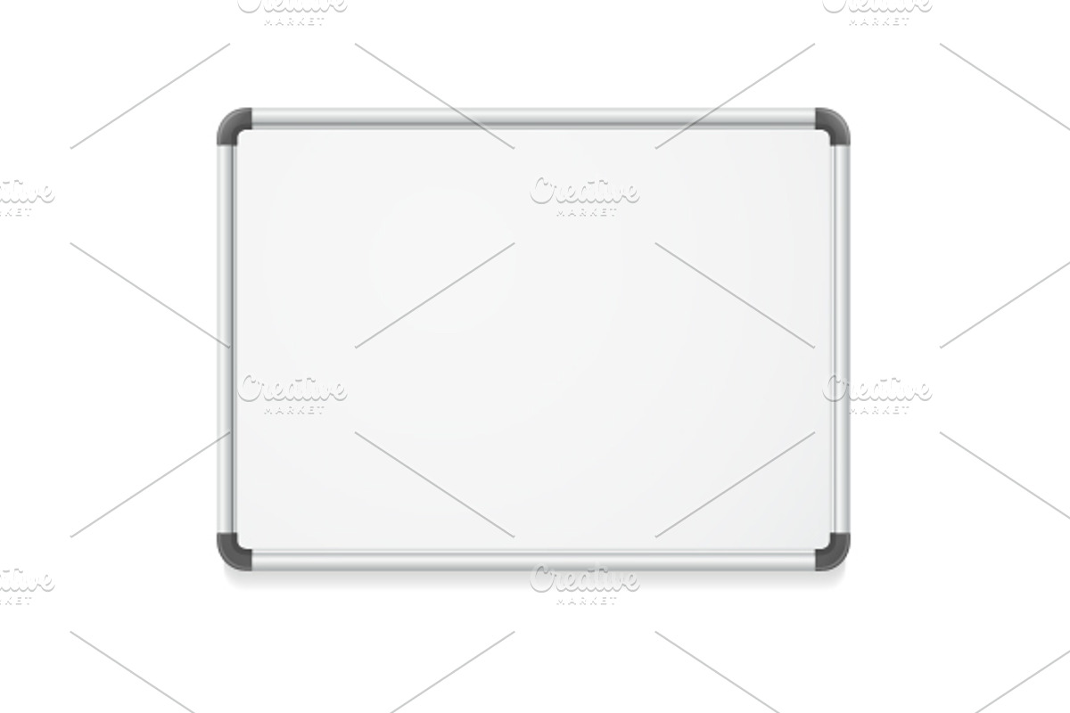 Vector empty whiteboard preview 2