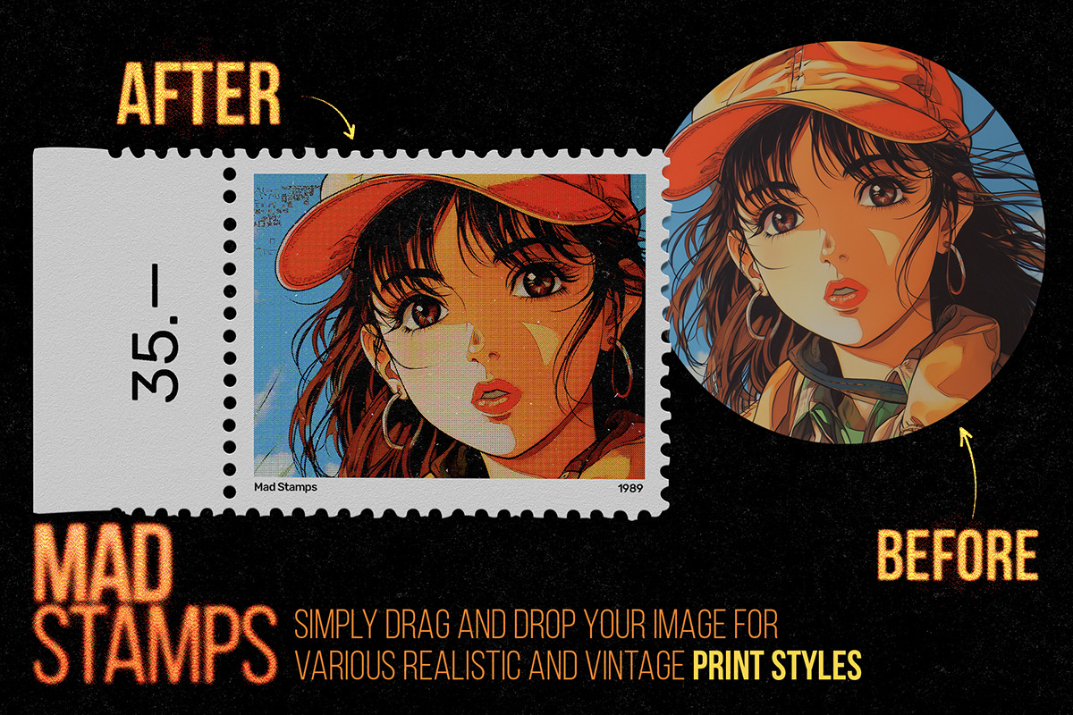 Mad Stamps - Postage Stamp Mockups, a Mockup by BabyMad (Photo 5 of 6)