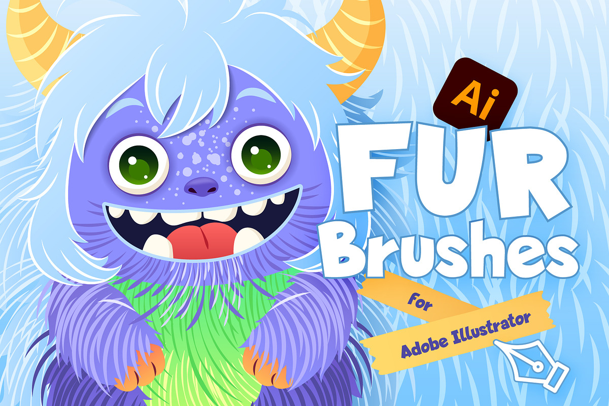 24 Fur Illustrator Brushes, a Brush Add-On by IuliiaSavko (Photo 1 of 11)
