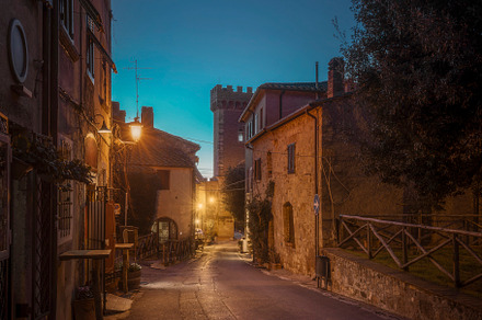 Bolgheri village street. Tuscany, an Architecture Photo by Stefano Orazzini
