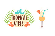Vector Summer Lettering Stickers, a Decorative Illustration by EeKayStore (Thumbnail 4 of 6)