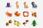 Autumn Adventure 3D Icon Set, an Object 3D Model by Eklip Studio (Thumbnail 3 of 3)