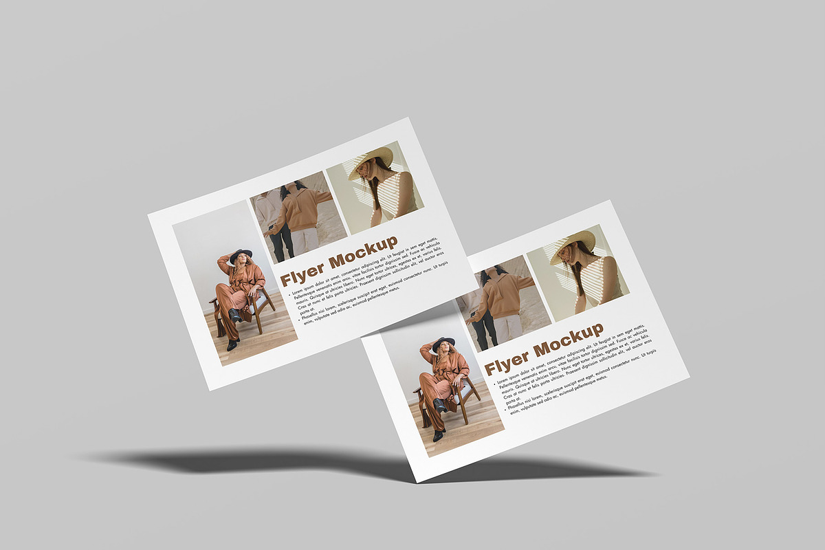 Landscape Flyer Mockup, a Books & Magazine Mockup by Graphiculon