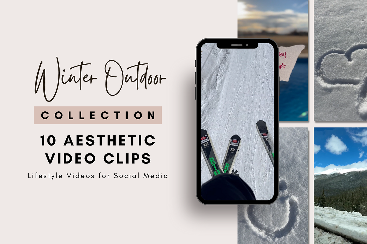 Winter Outdoor: 10 Aesthetic Videos, a Social Media Template by sociallyswanky (Photo 1 of 5)