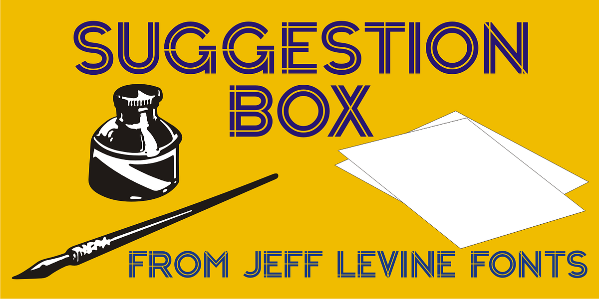 Suggestion Box JNL, a Sans Serif Font by Jeff Levine Fonts