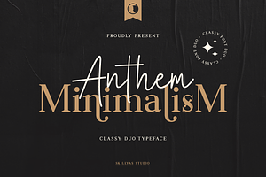 Anthem Minimalism Font Duo