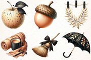 Beige & Black Autumn Clipart, an Illustration by Pixels.Craft (Thumbnail 3 of 7)