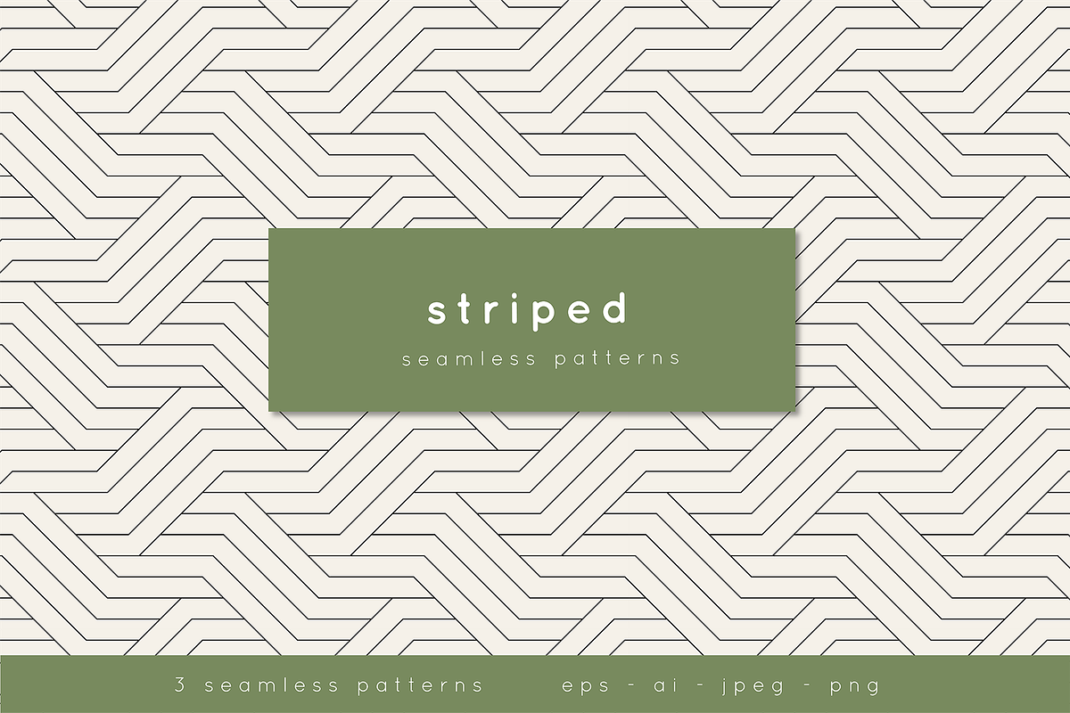Striped Seamless Patterns Set, a Pattern Graphic by Curly_Pat (Photo 1 of 5)
