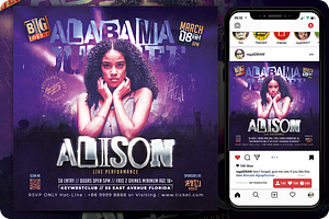 Music Concert Flyer, a Flyer Template by regalDRAW