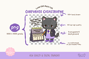 Office Halloween Black Cat Clipart, an Animal Illustration by Blumensdiary (Thumbnail 3 of 6)