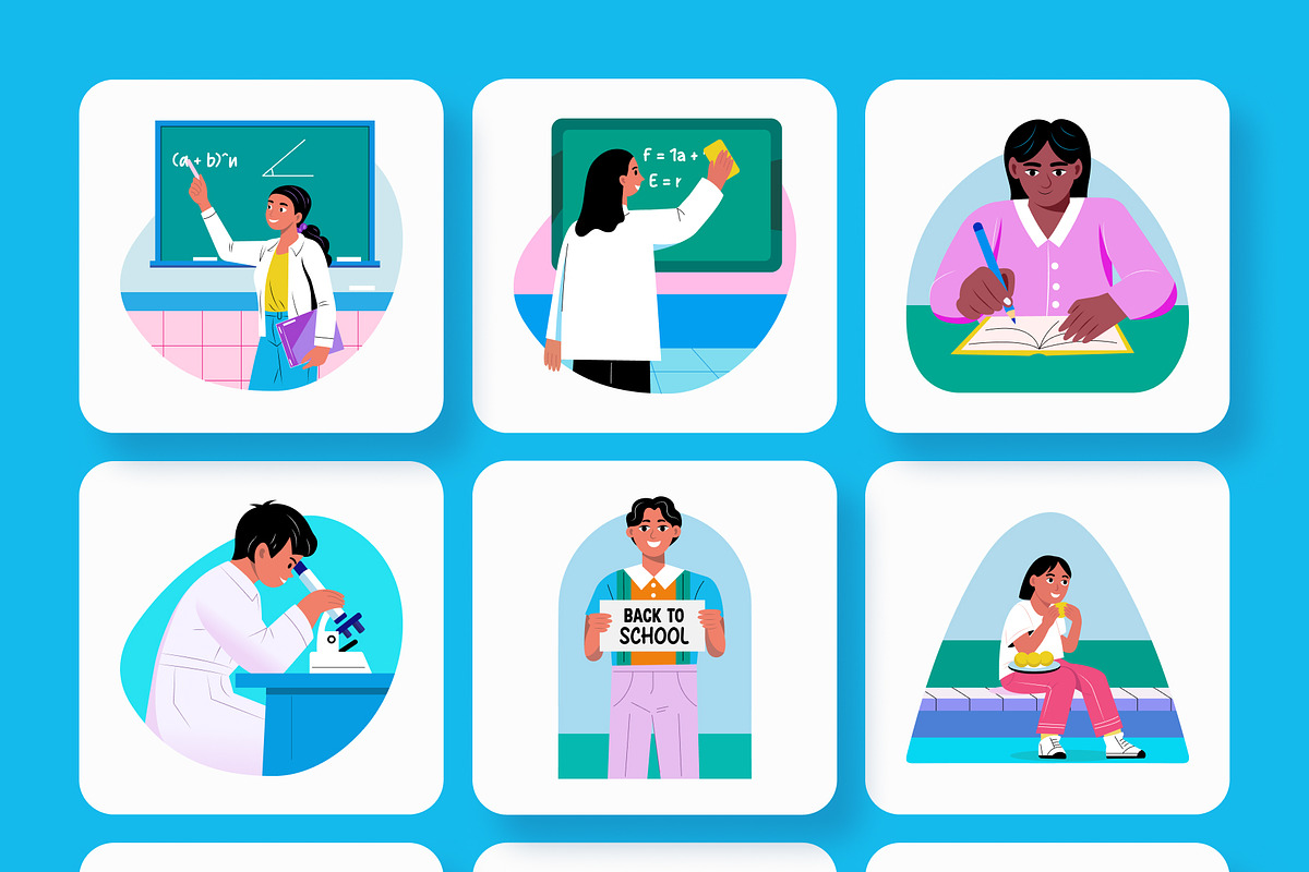 Back To School Illustration Art Pack, an Education Illustration by Brickclay (Photo 7 of 10)