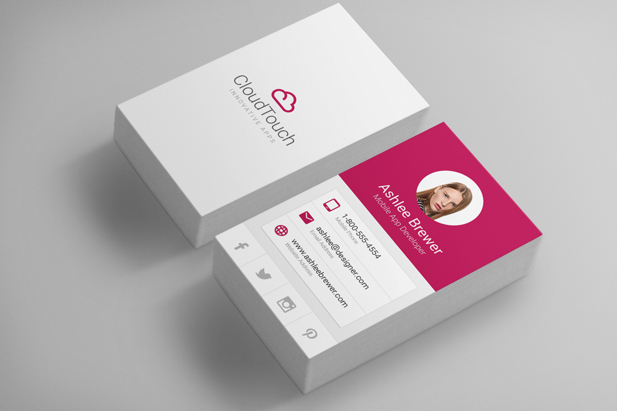 Material Design Business Cards, a Business Card Template by Creativenauts (Photo 5 of 6)