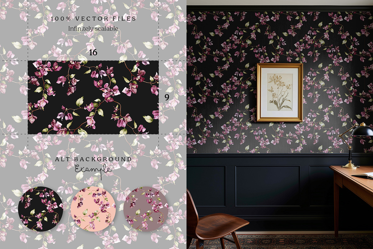 Mystic garden seamless pattern set, a Pattern Graphic by Momosama Studio (Photo 2 of 5)