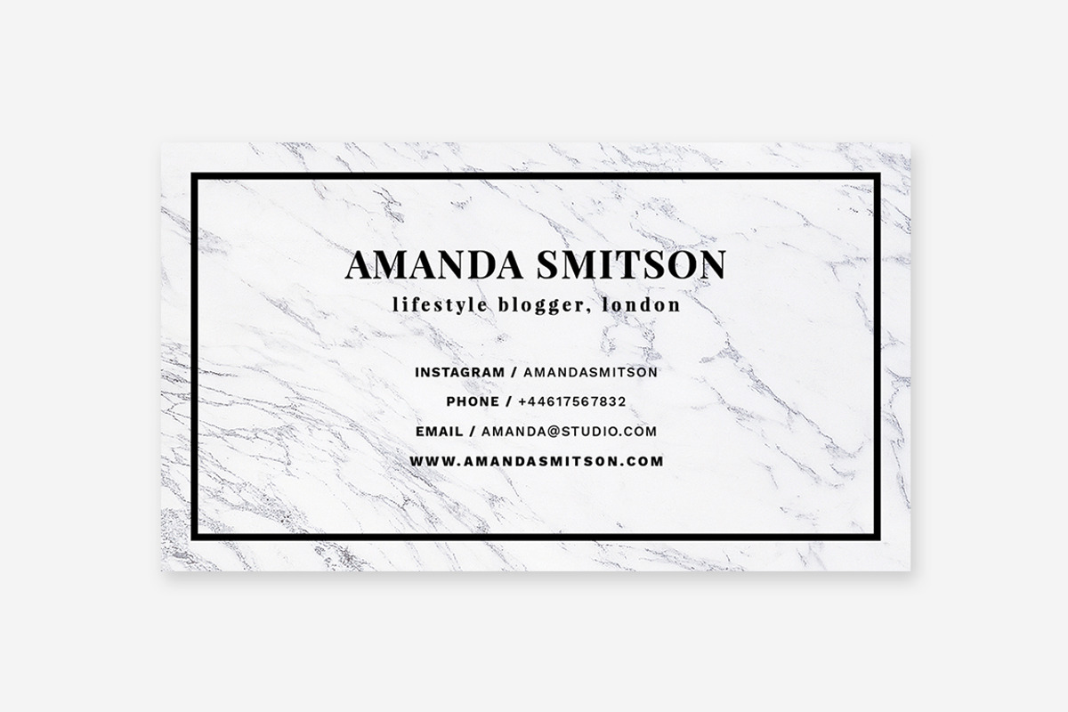 Marble business card template, a Business Card Template by Fearless Confetti (Photo 3 of 4)