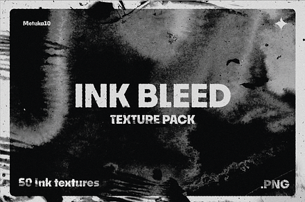 INK BLEED - Texture Pack, a Texture Graphic by Metuka Design