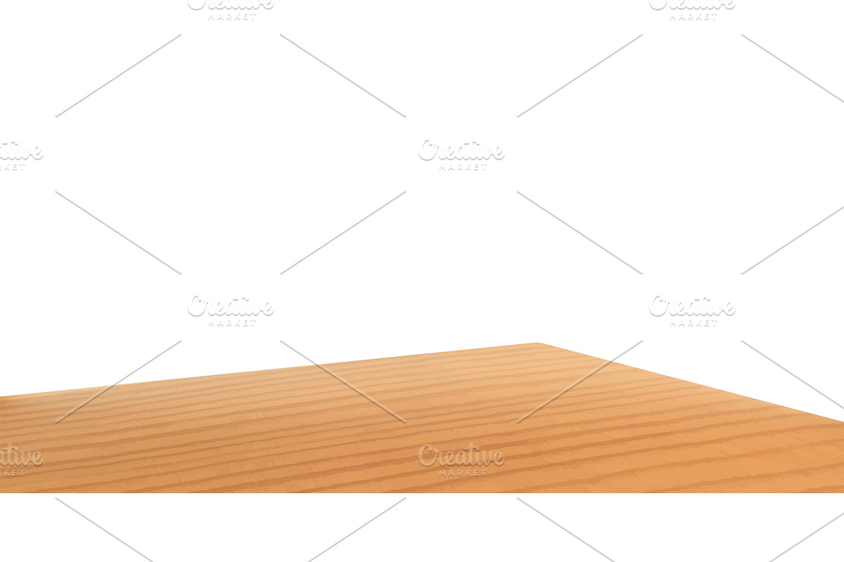 3d table. Wooden kitchen or office, an Object Illustration by Frogella
