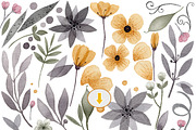 Watercolor Flowers Elements, an Illustration by Watercolor Nomads (Thumbnail 3 of 3)