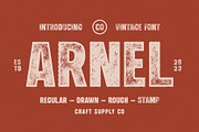Arnel Vintage Font, a Sans Serif Font by Craft Supply Co. (Thumbnail 1 of 8)