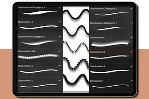 Procreate Lettering Brush W/ Shadows