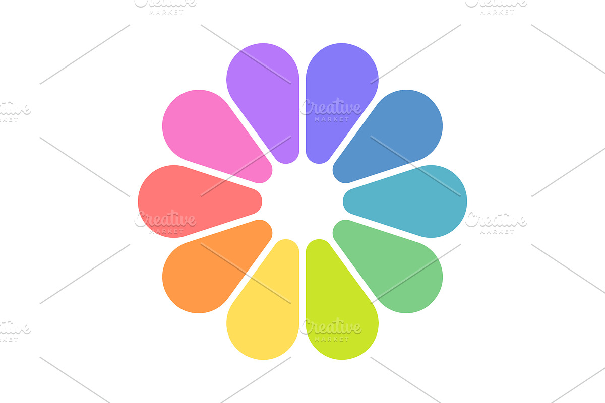 Flower petal circle diagram, an Object Graphic by Elena Pimukova (Photo 7 of 9)