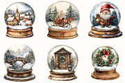Christmas Snow Globe Clipart, an Illustration by OK Design (Thumbnail 3 of 5)