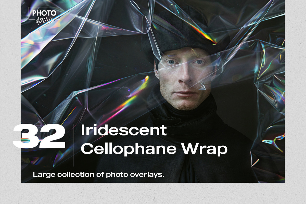 Iridescent Cellophane Photo Overlays, a Texture Graphic by PhotoSpirit (Photo 1 of 9)