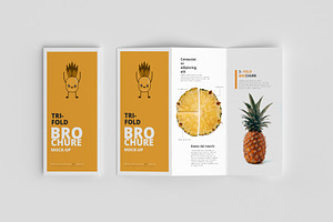 3-Fold Tri-Fold Brochure Mockups