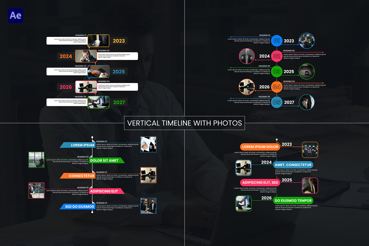 Vertical Timeline With Photos | AE, a Templates & Theme by Gatamotion (Photo 2 of 2)