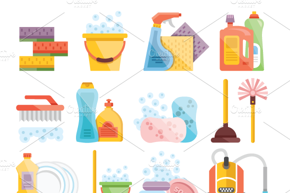 Cleaning Icons Set preview 2