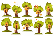 Whimsical Trees Clipart, a Decorative Illustration by Anna Studio (Thumbnail 7 of 12)