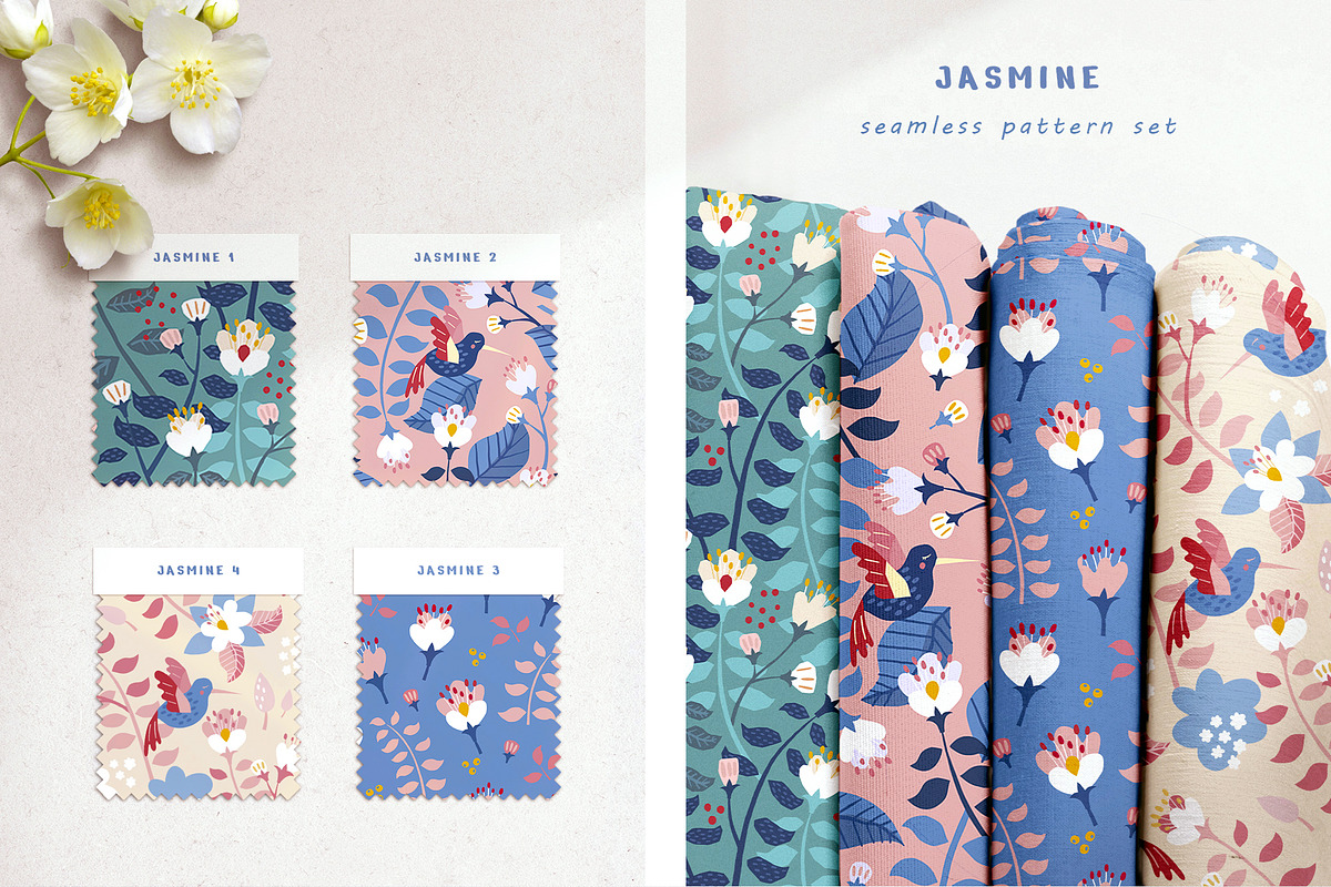 Flowering. Patterns and clipart., an Illustration by Lori Room (Photo 8 of 14)