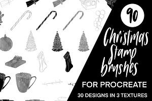 Procreate Christmas Stamp Brushes