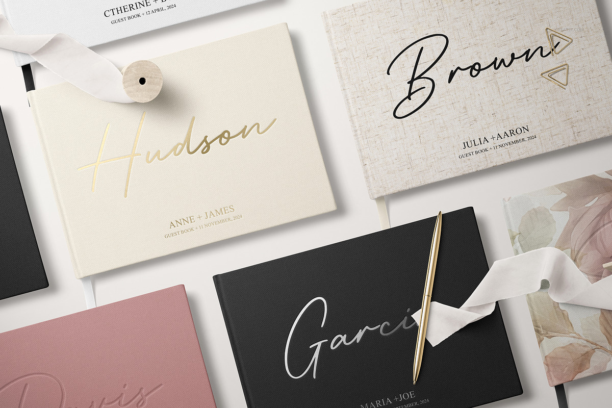 Landscape Wedding Guest Book Mockup, a Books & Magazine Mockup by creatsy5 (Photo 9 of 12)