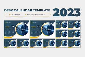 Dark Elegant Gray Calendar Template