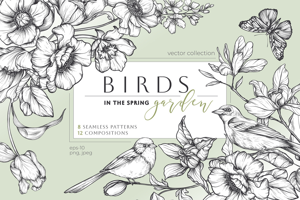 Birds in the Spring Garden, an Object Graphic by Molly art (Photo 1 of 11)