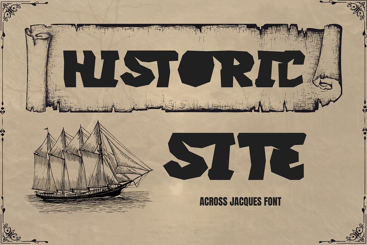 ACROSS JACQUES - DISPLAY FONT, a Sans Serif Font by 177Studio (Photo 4 of 8)