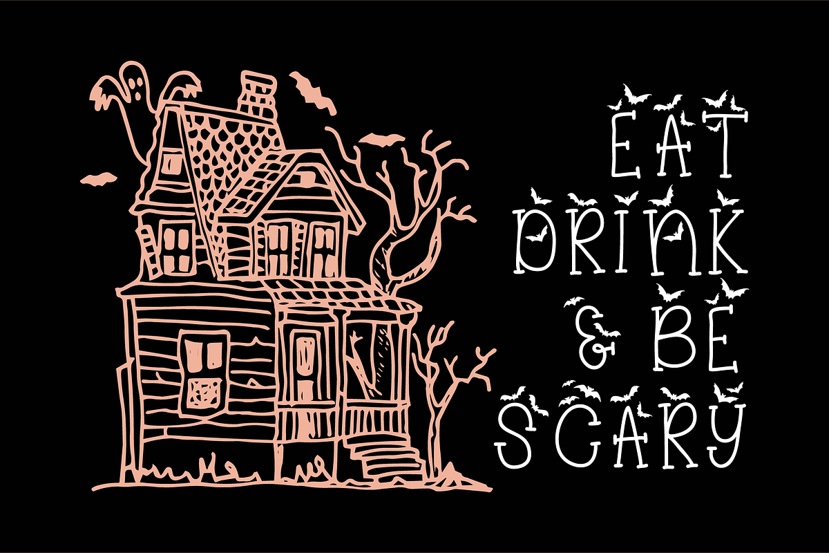 Batty Belfry Halloween Bats Font, a Serif Font by Dancing with Ink (Photo 15 of 24)