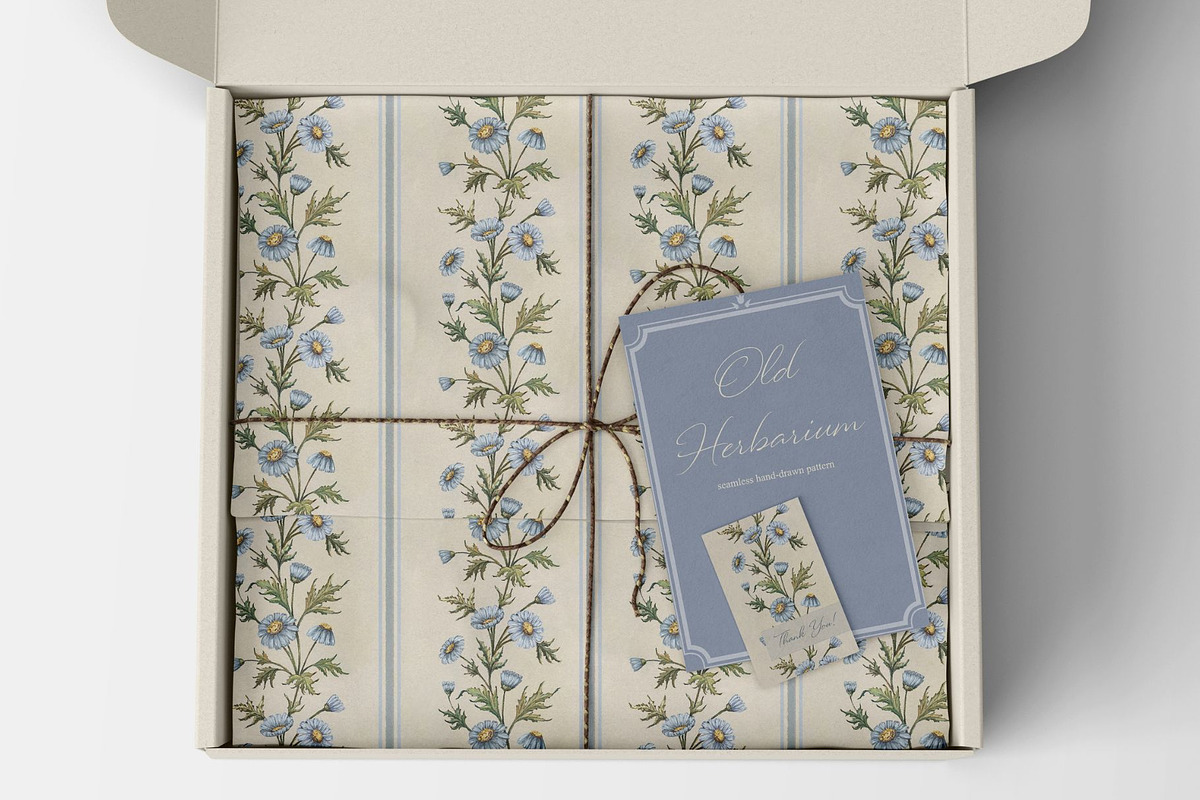Old Herbarium Seamless Pattern, a Pattern Graphic by MouseGrey (Photo 3 of 8)