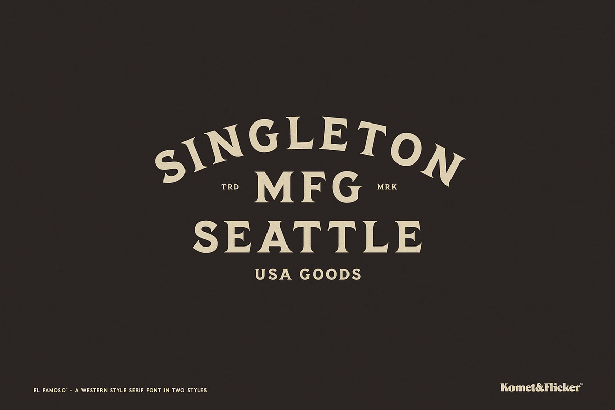 El Famoso - A Western Style Font, a Serif Font by Komet & Flicker (Photo 11 of 12)