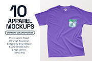 Comfort Colors Pocket Tee Mockups, a Shirt Mockup by GraphicHero (Thumbnail 1 of 9)