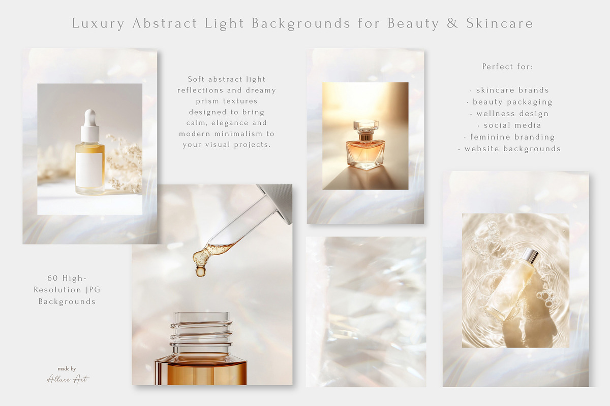 60 Ethereal Light Backgrounds Bundle, an Abstract Photo by Allure Art (Photo 15 of 31)