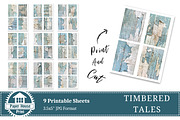 Distressed Aged Paper on Blue Wood, an Illustration by NiiiNArt (Thumbnail 7 of 8)