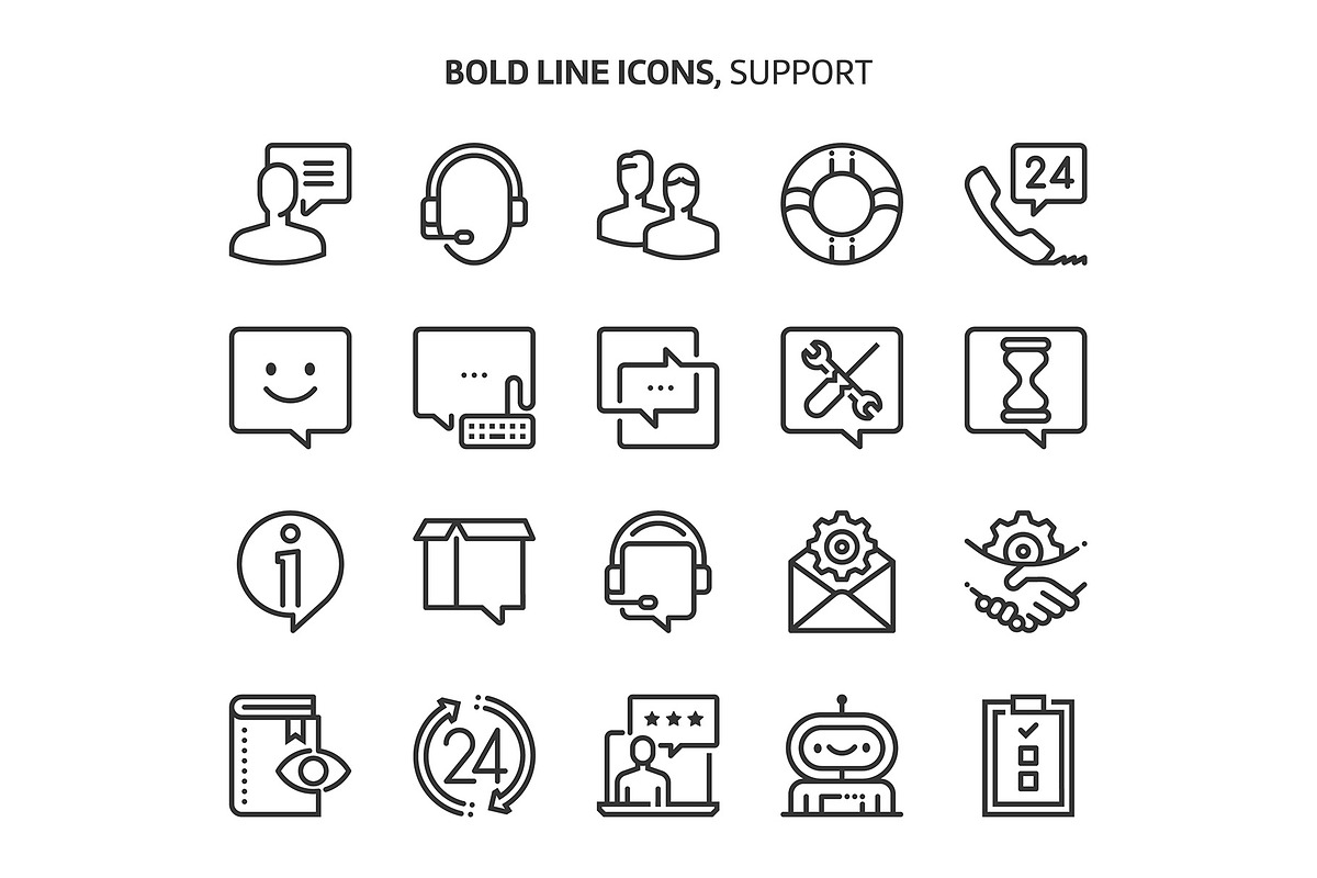 Bold Line Icons, an Outline Icon by Howcolour (Photo 77 of 151)