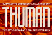 Thuman - Tall Display Font, a Sans Serif Font by CuratedType Studio (Thumbnail 1 of 13)
