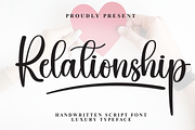 Relationship | Script Font, a Handwritten Font by Scratchones (Thumbnail 1 of 9)