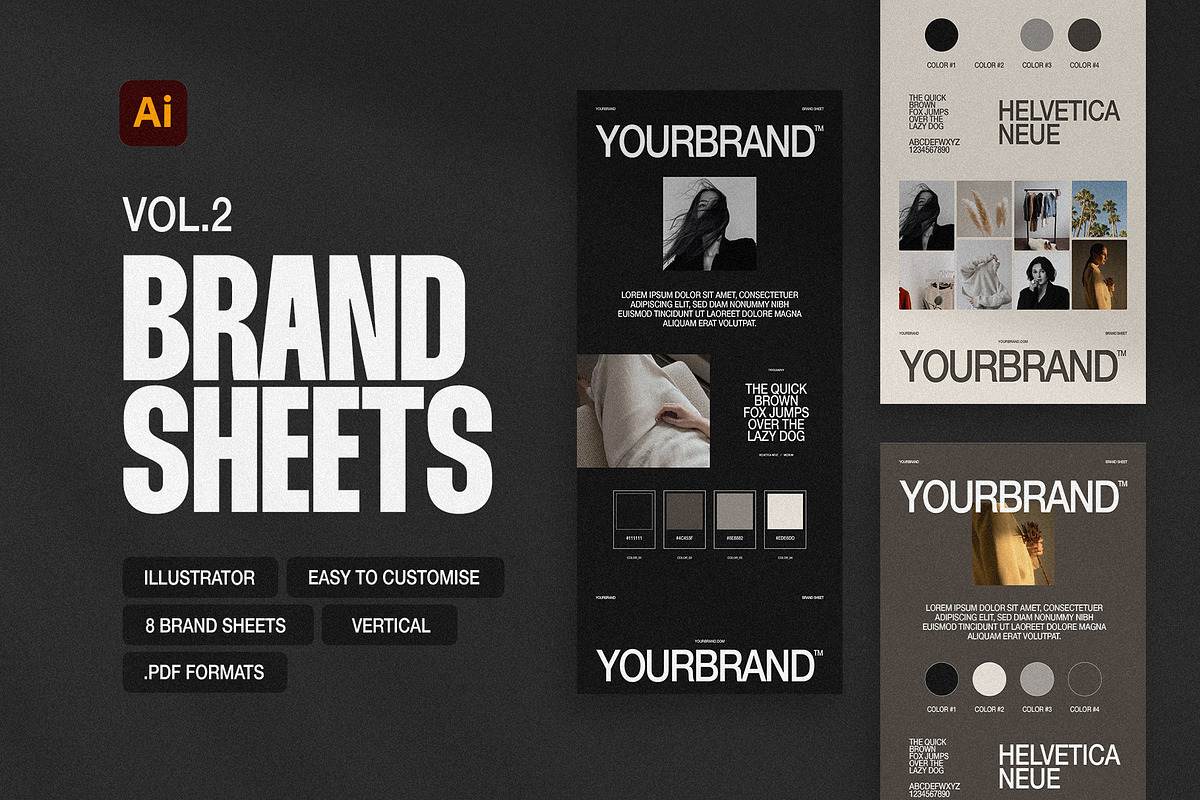 BRAND SHEETS for Illustrator, a Branding & Logo Template by Ascend Studio (Photo 1 of 7)
