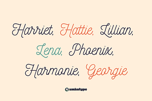 Harmonie Cursive Display Font