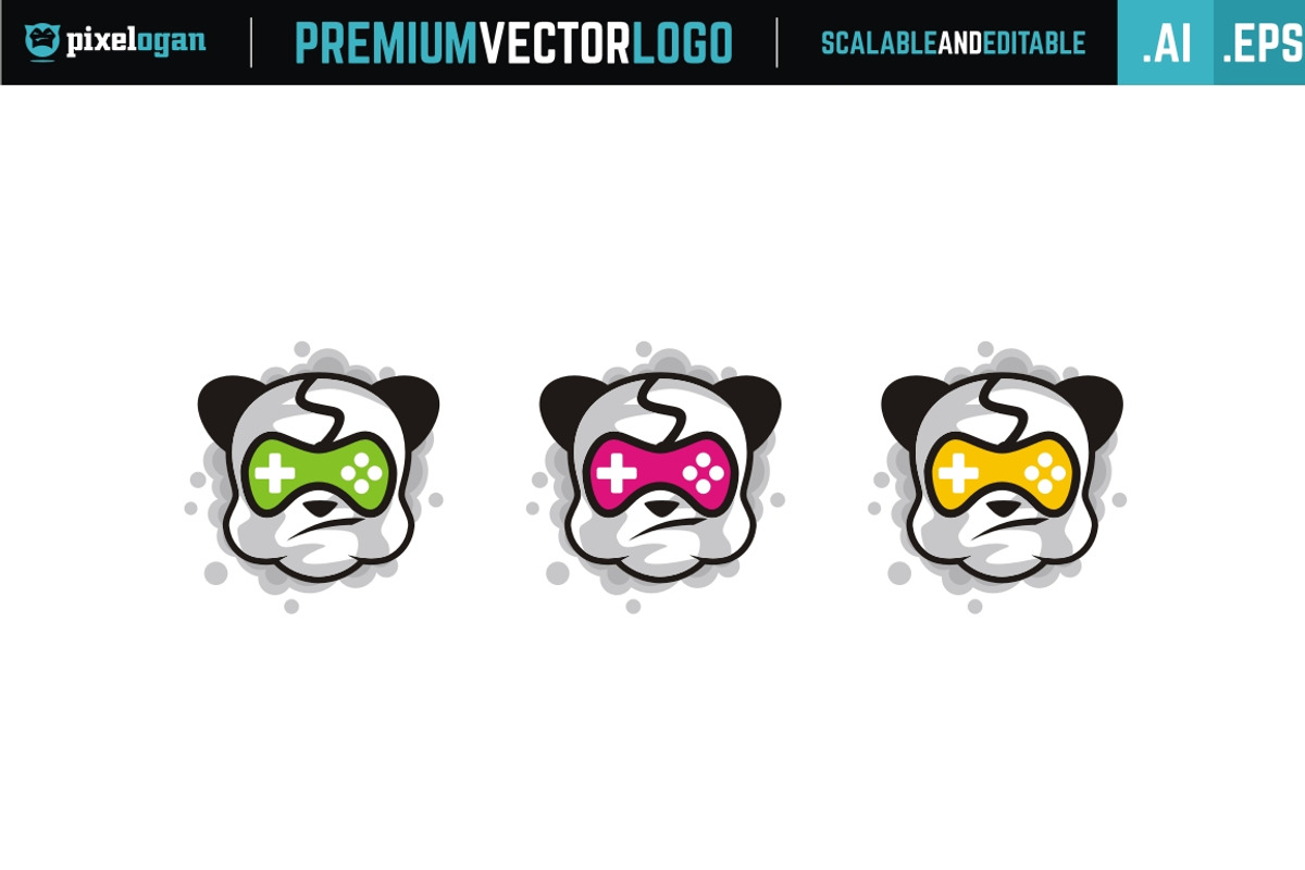 Gamer Panda, a Branding & Logo Template by pixelogan (Photo 2 of 2)