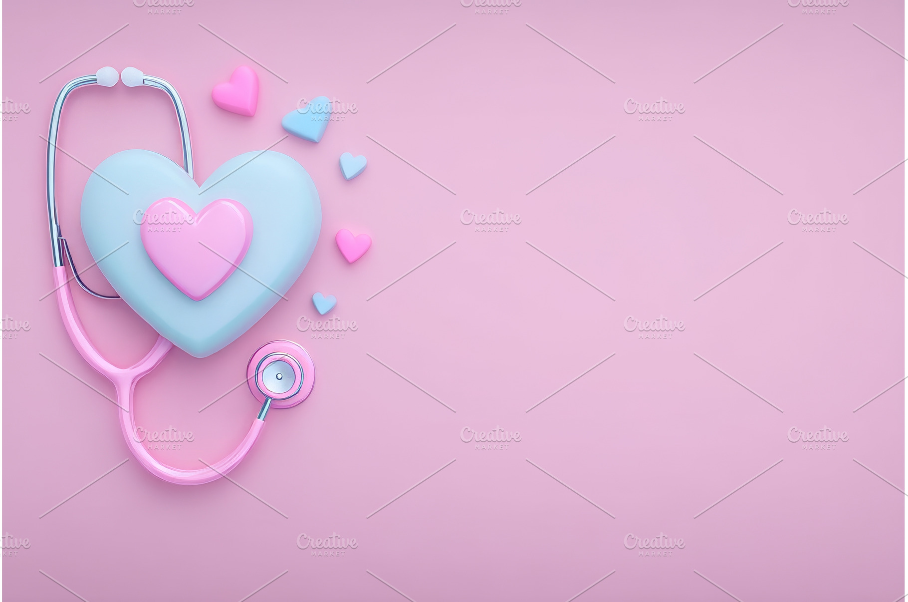 A stethoscope and red heart set, a Health & Medical Photo by ZinetroN
